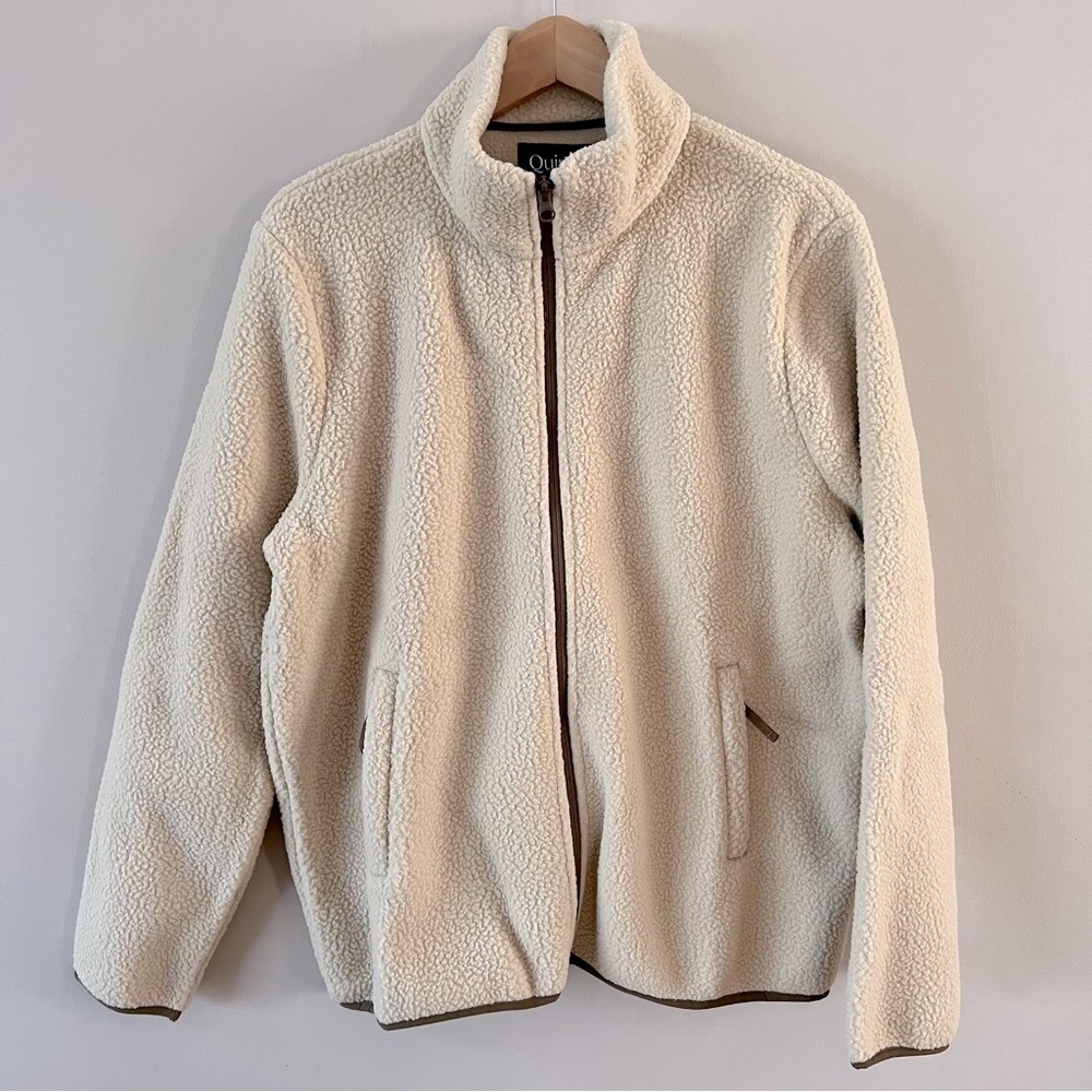 Quince full zip fleece jacket men’s size xl beige - Picture 4 of 9
